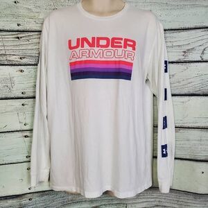 Under Armour Long Sleeve Men’s L White HeatGear Graphic Tee